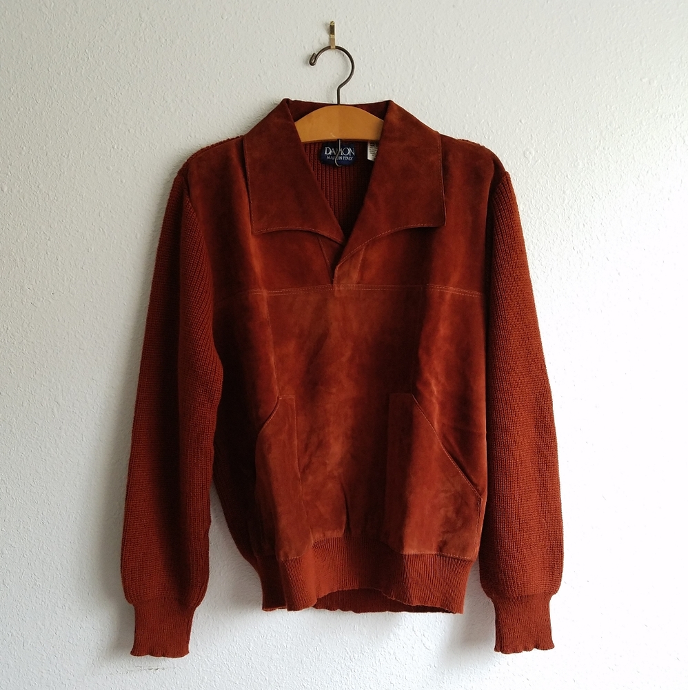 Vintage 1960s Damon Longsleeve Leather Top